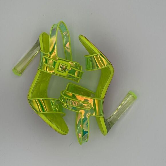 Christian Louboutin Loubi Duniss 100 Fluo Yellow EU 38 - Picture 7 of 10